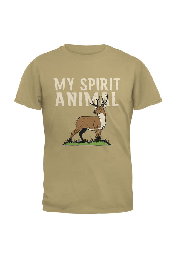 Mens My Spirit Animal Deer Short Sleeve Graphic T Shirt