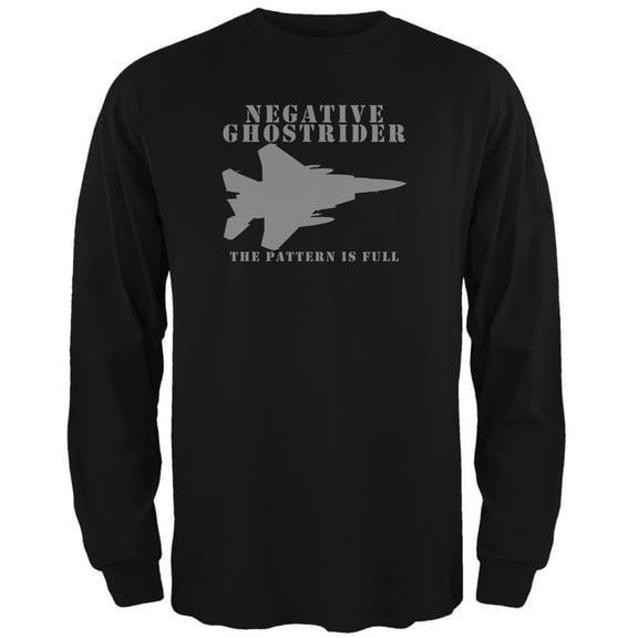Old Glory Mens Negative Ghostrider Pattern Is Full Long Sleeve Graphic T Shirt