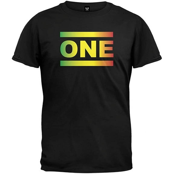 Old Glory Mens One Love Rastafari Short Sleeve Graphic T Shirt