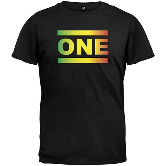 Old Glory Mens One Love Rastafari Short Sleeve Graphic T Shirt