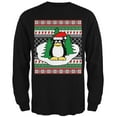 thumbnail image 1 of Old Glory Mens Penguin on Ice Ugly Christmas Sweater Long Sleeve T Shirt, 1 of 6
