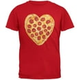 thumbnail image 1 of Old Glory Mens Pepperoni Pizza Heart Short Sleeve Graphic T Shirt, 1 of 6