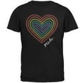 thumbnail image 1 of Old Glory Mens Pride Love Rainbow Gemstone Heart Short Sleeve Graphic T Shirt, 1 of 6
