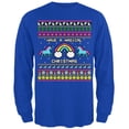thumbnail image 1 of Old Glory Mens Retro 90s Rainbow Unicorn Magical Ugly Christmas Sweater Long Sleeve T Shirt, 1 of 6