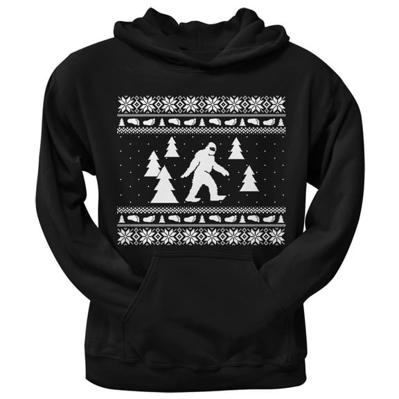 Old Glory Mens Sasquatch Ugly Christmas Sweater Long Sleeve Hoodie