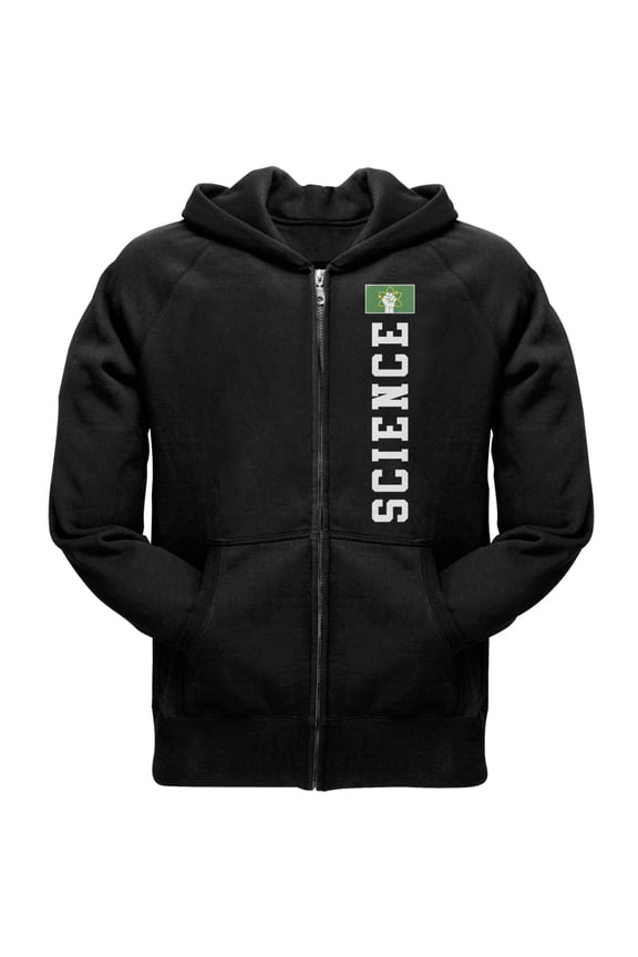 Mens Science Major Scientist United Science Team Long Sleeve Graphic Full Zip Hoodie