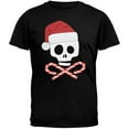 thumbnail image 1 of Old Glory Mens Skull And Cross Candy Canes Santa Short Sleeve T Shirt, 1 of 5