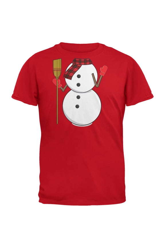 Mens Snowman Body Costume Short Sleeve T Shirt