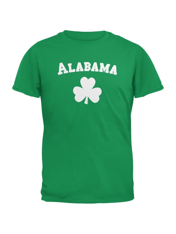 Mens St. Patrick's Day Alabama Shamrock Short Sleeve Graphic T Shirt