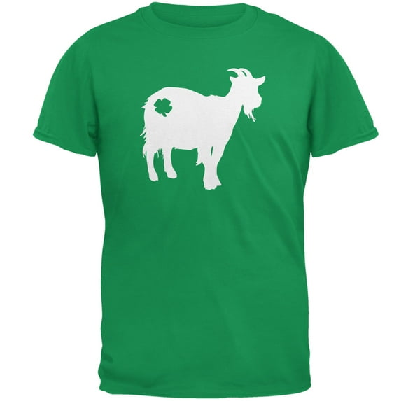 Old Glory Mens St. Patrick's Day Silhouette Goat Short Sleeve Graphic T Shirt