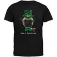 thumbnail image 1 of Old Glory Mens St. Patrick's Pugtrick's Day Funny Pug Short Sleeve Graphic T Shirt, 1 of 6