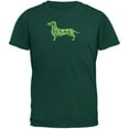 thumbnail image 1 of Old Glory Mens St. Patricks Day Dachshund Shamrock Short Sleeve Graphic T Shirt, 1 of 6