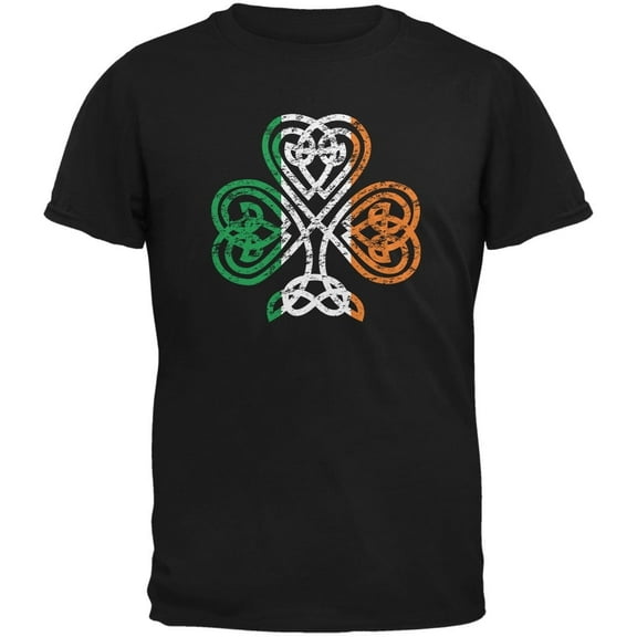 Old Glory Men's St. Patrick's Day Shamrock Knot Short Sleeve Graphic T-Shirt