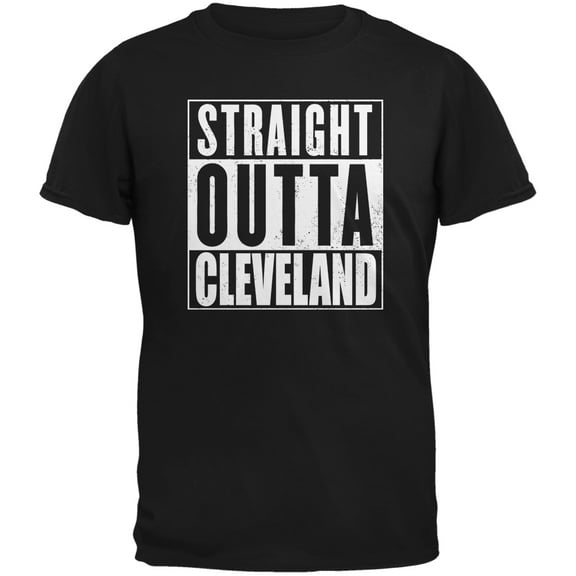 Old Glory Mens Straight Outta Cleveland Short Sleeve Graphic T Shirt