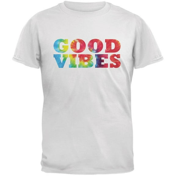 Old Glory Mens Tie Dye Good Vibes Short Sleeve Graphic T Shirt