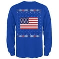 thumbnail image 1 of Old Glory Mens USA American Flag Ugly Christmas Sweater Long Sleeve T Shirt, 1 of 6