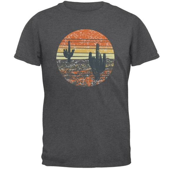 Old Glory Mens Vintage Cactus Sunset Short Sleeve Graphic T Shirt