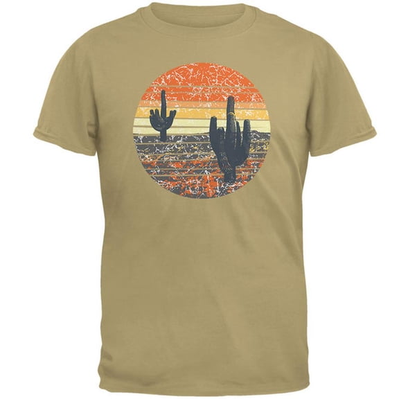 Old Glory Mens Vintage Cactus Sunset Short Sleeve Graphic T Shirt