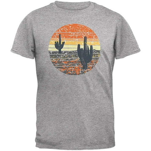 Old Glory Mens Vintage Cactus Sunset Short Sleeve Graphic T Shirt