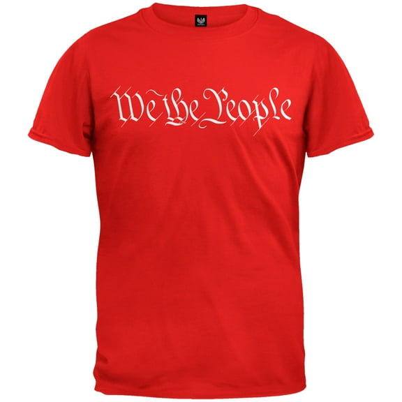 Old Glory Mens We The People Red Short Sleeve Graphic T Shirt