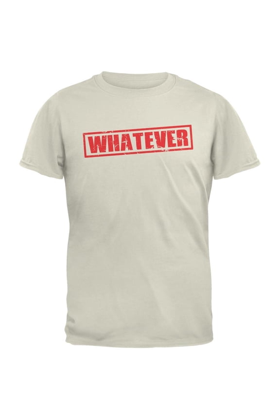 Mens Whatever Natural Short Sleeve Graphic T Shirt