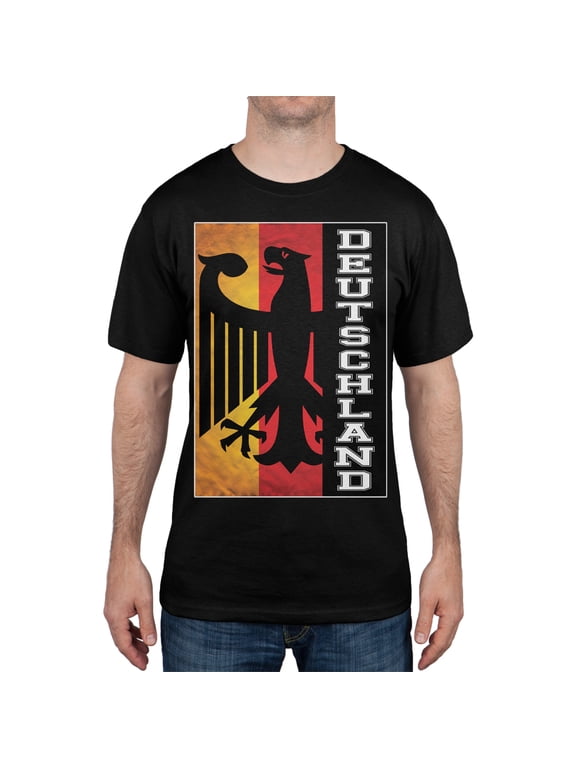 Mens World Cup Germany Eagle Silhouette Short Sleeve Graphic T Shirt