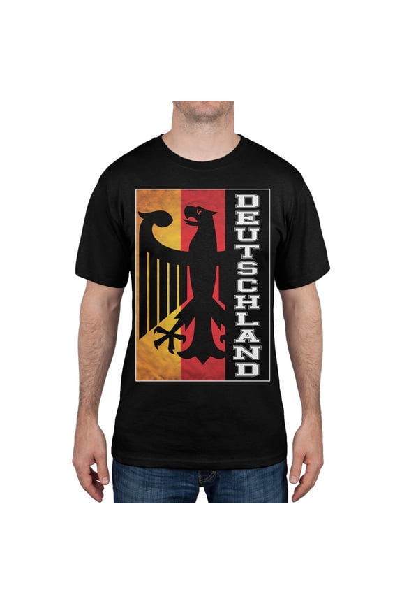 Mens World Cup Germany Eagle Silhouette Short Sleeve Graphic T Shirt