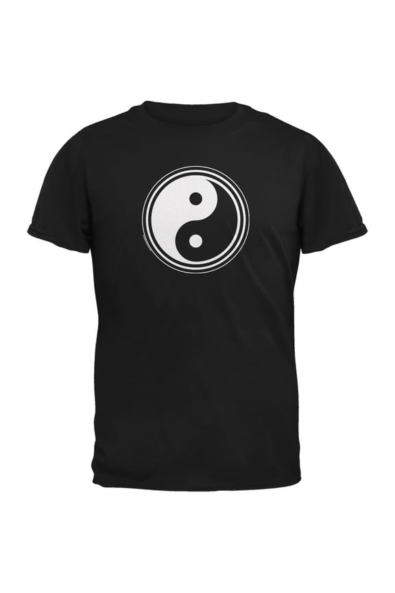 Mens Yin Yang Circles Short Sleeve Graphic T Shirt