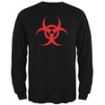 thumbnail image 1 of Old Glory Mens Zombie Biohazard Symbol Long Sleeve Graphic T Shirt, 1 of 6