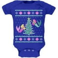 thumbnail image 1 of Old Glory Mermaid Tree Ugly Christmas Sweater Soft Short Sleeve Baby One Piece, 1 of 6