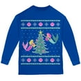 thumbnail image 1 of Old Glory Mermaid Tree Ugly Christmas Sweater Youth Long Sleeve T Shirt, 1 of 6