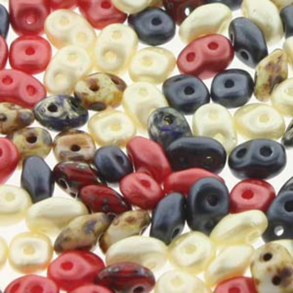 Old Glory Mix Superduo Beads DU05MIX128-TB