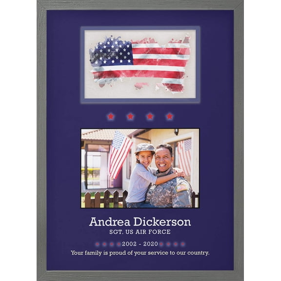 Old Glory | Personalized Active Military, Retired Military, Print, Wall Decor - Photo