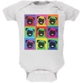 thumbnail image 1 of Old Glory Pug Pop Art Repeating Squares Short Sleeve Graphic Baby One Piece, 1 of 6