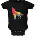 thumbnail image 1 of Old Glory Splatter Wolf Short Sleeve Graphic Baby One Piece, 1 of 6