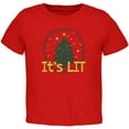 thumbnail image 1 of Old Glory Toddler Christmas Tree It's Lit Short Sleeve T Shirt, 1 of 6