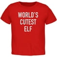 thumbnail image 1 of Old Glory Toddler Christmas Worlds Cutest Elf Short Sleeve T Shirt, 1 of 6