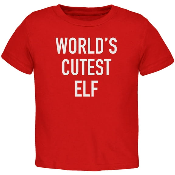 Old Glory Toddler Christmas Worlds Cutest Elf Short Sleeve T Shirt