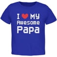 thumbnail image 1 of Old Glory Toddler I Heart My Awesome Papa 8 Bit Pixel Short Sleeve Graphic T Shirt, 1 of 6