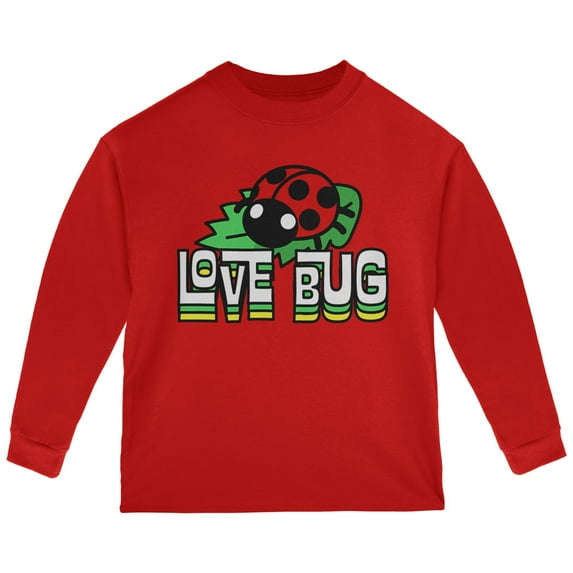 Old Glory Toddler Love Bug Ladybug Retro 70s Long Sleeve Graphic T Shirt