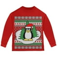 thumbnail image 1 of Old Glory Toddler Penguin on Ice Ugly Christmas Sweater Long Sleeve T Shirt, 1 of 6