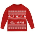thumbnail image 1 of Old Glory Toddler Santa Sleigh Ugly Christmas Sweater Long Sleeve T Shirt, 1 of 6