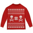 thumbnail image 1 of Old Glory Toddler Skull & Crossbones Ugly Christmas Sweater Long Sleeve T Shirt, 1 of 6