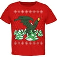 thumbnail image 1 of Old Glory Toddler Ugly Christmas Sweater Dragon Winter Short Sleeve T Shirt, 1 of 5