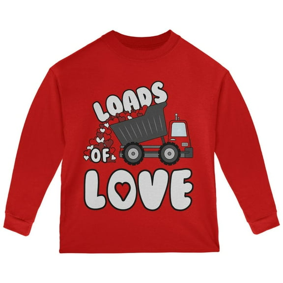 Old Glory Toddler Valentine's Day Truck Loads of Love Long Sleeve Graphic T Shirt