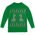 thumbnail image 1 of Old Glory Tree Rex T Rex Ugly Christmas Sweater Youth Long Sleeve T Shirt, 1 of 1