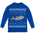 thumbnail image 1 of Old Glory Ugly Christmas Sweater Dolphin Youth Long Sleeve T Shirt, 1 of 6