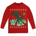 thumbnail image 1 of Old Glory Ugly Christmas Sweater Dragon Winter Youth Long Sleeve T Shirt, 1 of 5