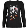 thumbnail image 1 of Old Glory Womens Candy Halloween Skeleton Baby Long Sleeve Graphic T Shirt, 1 of 6