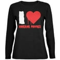 thumbnail image 1 of Old Glory Womens Halloween I Heart Horror Movies Long Sleeve Graphic T Shirt, 1 of 6